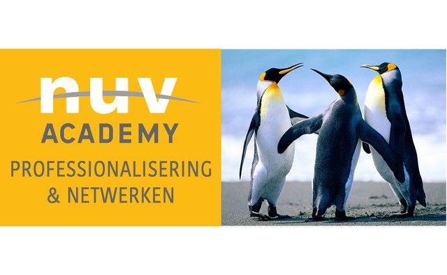 Logo NUV Academy met pinguins, nieuw